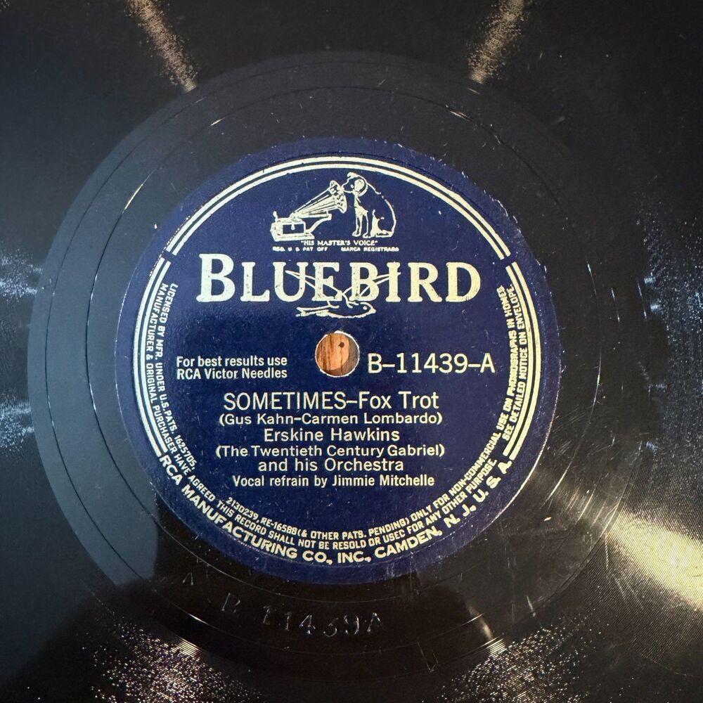 Erskine Hawkins Bluebird B-11439 Sometimes 78 RPM Jazz Record 1942 Tested